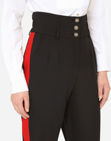 Thumbnail for your product : Dolce & Gabbana High-waisted pants with contrasting side bands