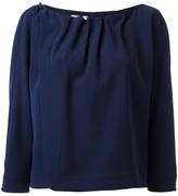 Armani Collezioni pleated trim blouse 