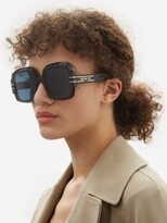 Thumbnail for your product : Christian Dior Diorsignature Oversized Square Acetate Sunglasses - Tortoiseshell