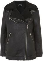 Thumbnail for your product : Mint Velvet Black Faux Fur Aviator Jacket