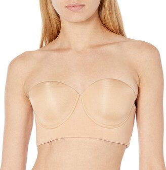 Annette Women's Convertible Longline Balconette Bra with Transparent Backless Mesh Band