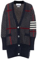 Thumbnail for your product : Thom Browne Checked wool cardigan