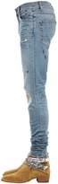 Thumbnail for your product : Amiri 15cm Paint Splatter Cotton Denim Jeans