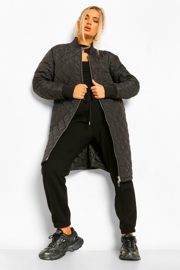 longline bomber jacket ladies