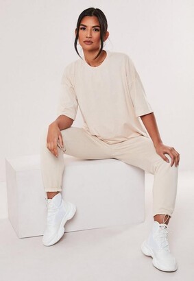 Missguided Petite Stone Co Ord Jersey T Shirt And Joggers Set - ShopStyle