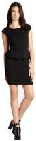 Thumbnail for your product : Gemma black stretch cap sleeve peplum waist dress