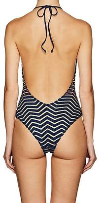 Missoni Mare Women's Striped Knit One-Piece Swimsuit - Black