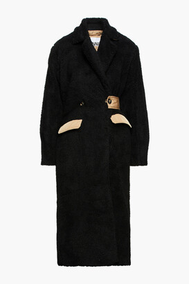 Ganni Belted faux shearling coat