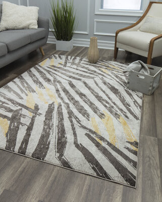 Rugs America Lush Animal Print Gray/Brown Area Rug