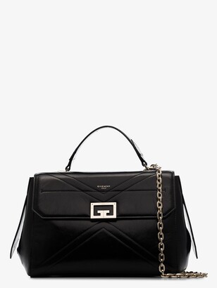 Givenchy black ID medium leather shoulder bag
