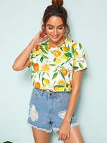 Thumbnail for your product : Shein Fruit Print Tee