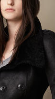Thumbnail for your product : Burberry Merino Shearling Funnel Neck Jacket