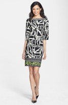 Thumbnail for your product : Donna Morgan Print Jersey Shift Dress