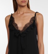 Thumbnail for your product : Alexander McQueen Lace-trimmed silk camisole