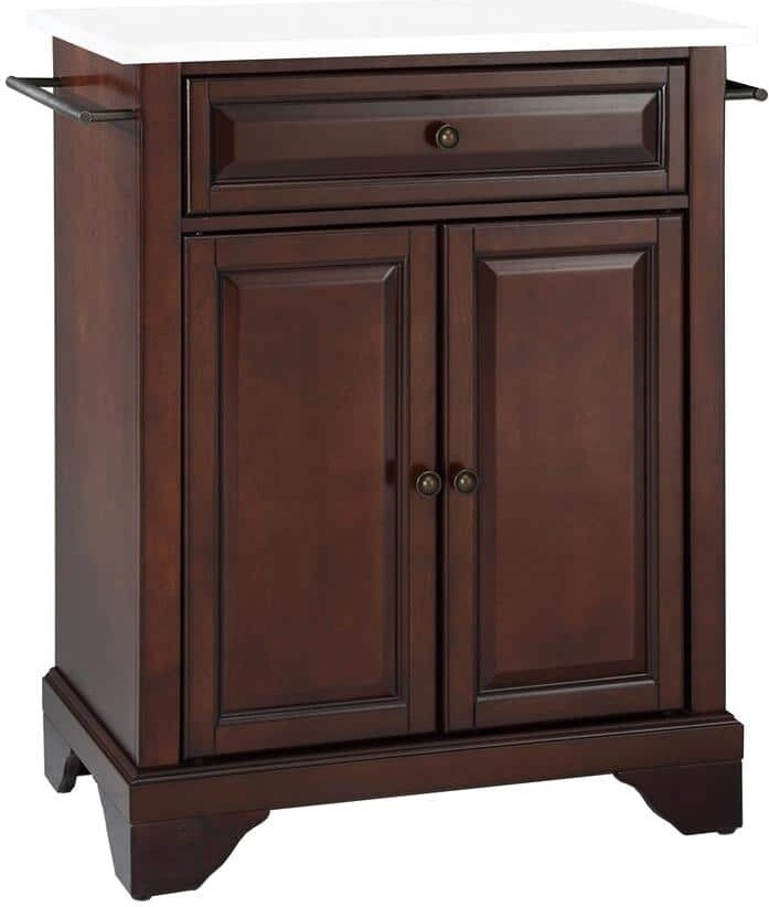 CROSLEY FURNITURE Lafayette Mahogany Portable Kitchen Island/Cart with Granite Top