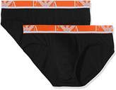 Thumbnail for your product : Emporio Armani Men's Stretch Cotton Eagle Logo Brief, 2-Pack