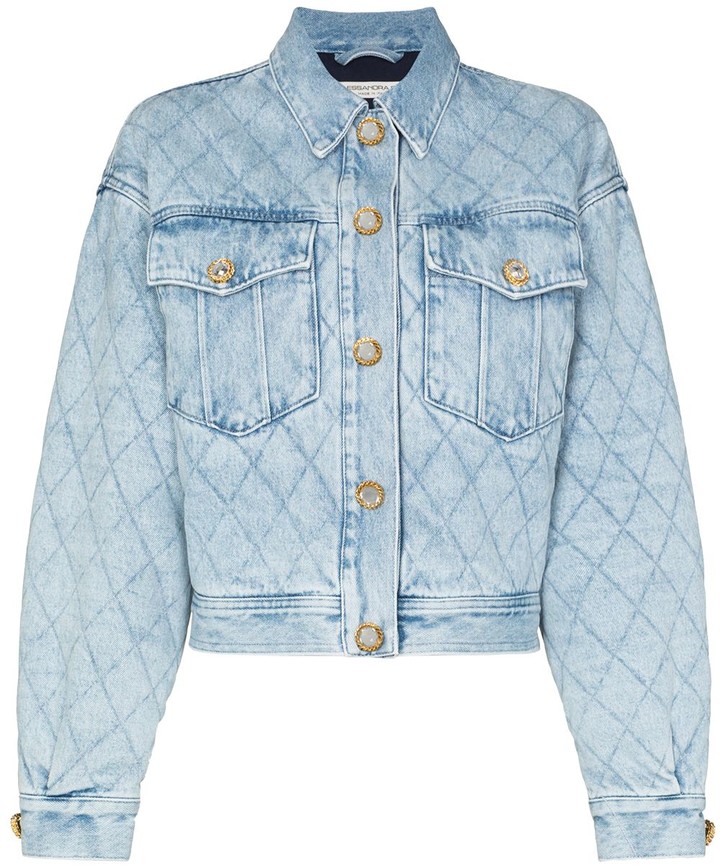 jean jacket with crystals