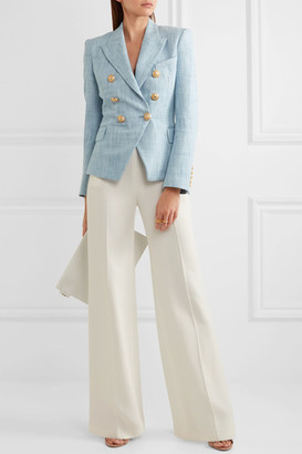 Balmain Cotton-blend Tweed Blazer - Light blue