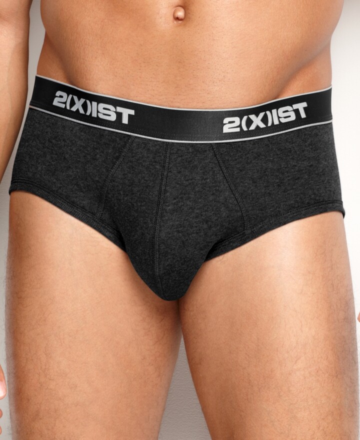 2Xist Underwear 3 pack Cotton Contour Pouch Briefs Blk, Gry, Char