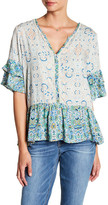 Thumbnail for your product : Democracy Double Ruffle Print Blouse