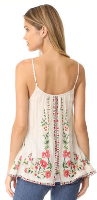 Mes Demoiselles Josephine Floral Embroidered Tank
