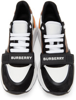 Thumbnail for your product : Burberry White & Black Vintage Check Ramsey Low Sneakers
