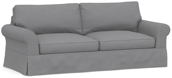 Pottery Barn Pb Comfort Roll Arm, Pb Comfort Roll Arm Slipcovered Sleeper Sofa With Memory Foam Mattress
