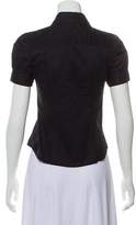 Thumbnail for your product : Behnaz Sarafpour Short Sleeve Button-Up Top w/ Tags
