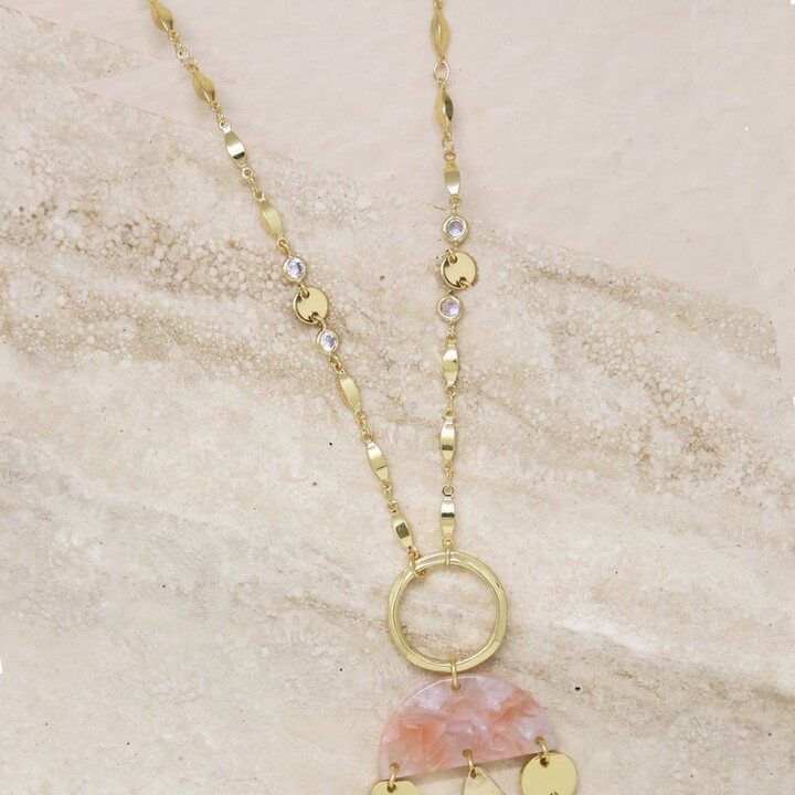 Ettika Mixed Geo Resin and 18k Gold Plated Necklace - ShopStyle