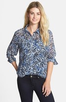 Thumbnail for your product : Vince Camuto Leopard Print Utility Blouse