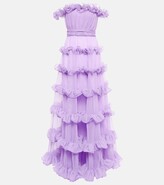 Thumbnail for your product : Giambattista Valli Off-shoulder ruffled tulle gown