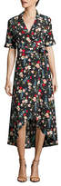 Thumbnail for your product : Equipment Imogene Floral Print Wrap Midi Dress