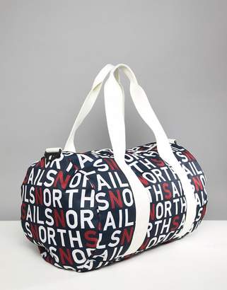North Sails Large Duffle Bag In All Over Logo Print