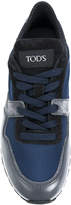 Thumbnail for your product : Tod's embossed heel lace-up sneakers