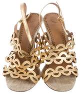 Thumbnail for your product : Tory Burch Leather Cut-Out Sandlas