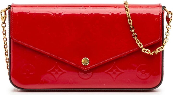 Louis Vuitton Amarante Félicie Pochette in Vernis Leather Red Dark red  ref.341974 - Joli Closet