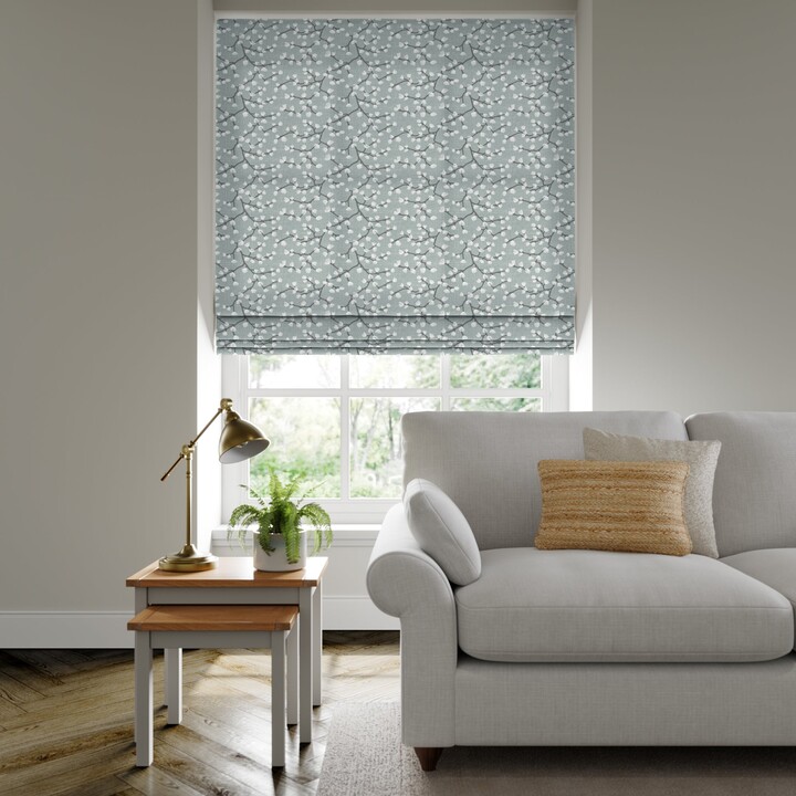 Dunelm Myla Made to Measure Roman Blind Myla Printed Seafoam