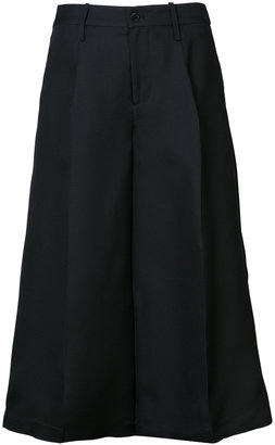 Co wide leg cropped pants - women - Silk/Polyester - M