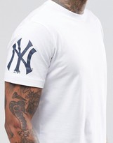 Thumbnail for your product : Majestic Yankees T-Shirt With Sleeve Logo Exclusive to ASOS