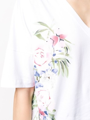 Mr & Mrs Italy floral v-neck T-shirt