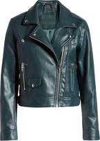 Thumbnail for your product : Blank NYC Zipper Detail Faux Leather Moto Jacket