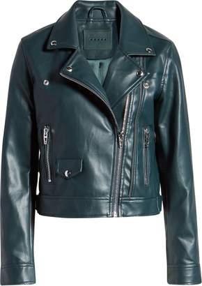 Blank NYC Zipper Detail Faux Leather Moto Jacket