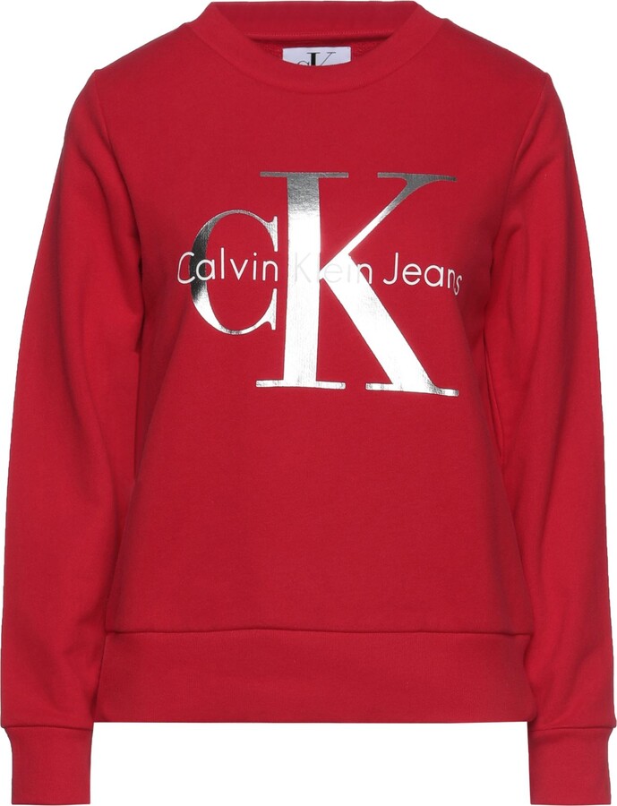 Calvin Klein Women's Red Sweatshirts & Hoodies | ShopStyle
