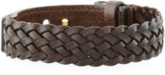 Tom Ford Men's Braided Calf Leather T-Buckle Bracelet