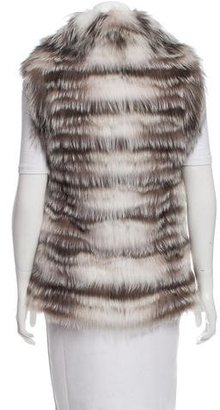 Yves Salomon Two-Tone Fox Fur Vest