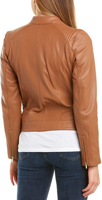 Cole Haan Racer Quilted Leather Jacket