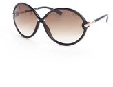 Thumbnail for your product : Tom Ford black acrylic 'Rita' oversize sunglasses