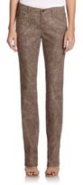Thumbnail for your product : Lafayette 148 New York Reptile-Print Jeans