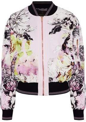 Roberto Cavalli Floral-Print Cotton-Blend Bomber Jacket