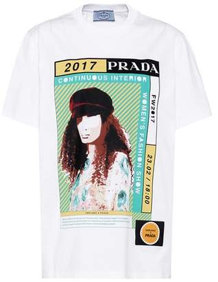 Prada Printed cotton T-shirt